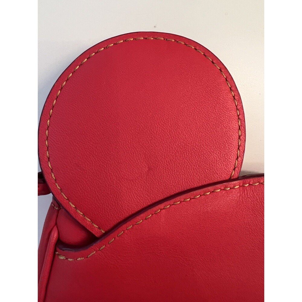 Coach X Disney F59529 Minnie Mouse Wristlet Red Coach Leather Zip Close Strap - Picture 3 of 15